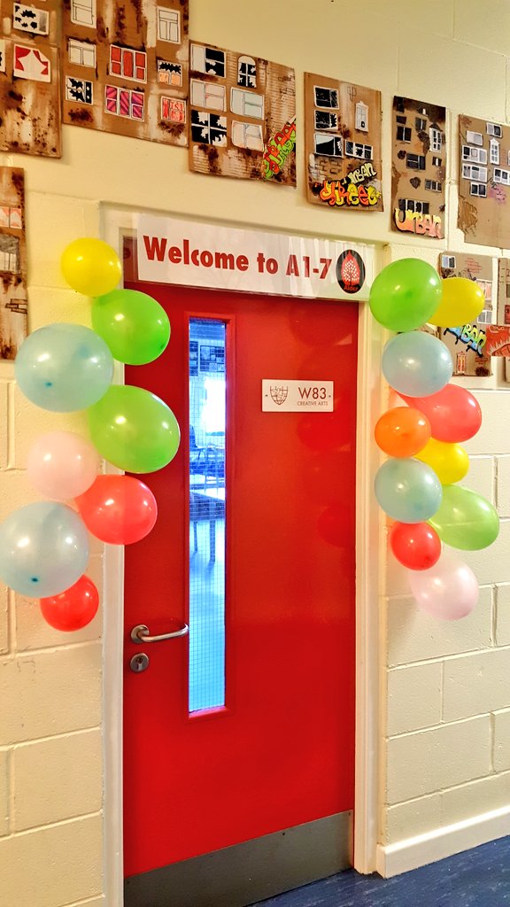 Miss Williams getting ready to greet her new form A1-7