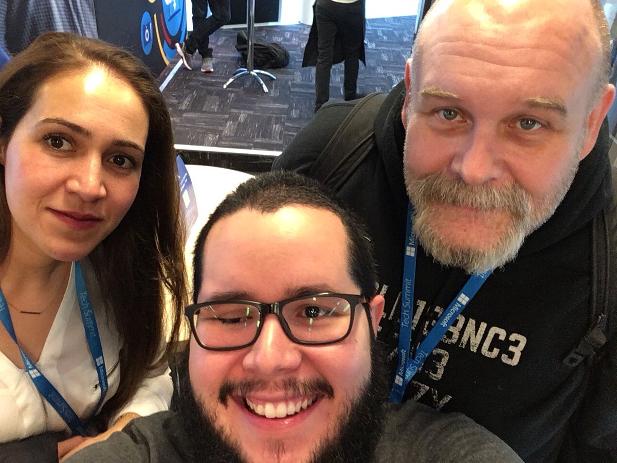 sweet_systems's tweet photo. Our colleagues Safinaz, @joaobentesjr and Peter are eyes on #MSTechSummit. It’ll be an awesome day! https://t.co/lv9Qym7xAD