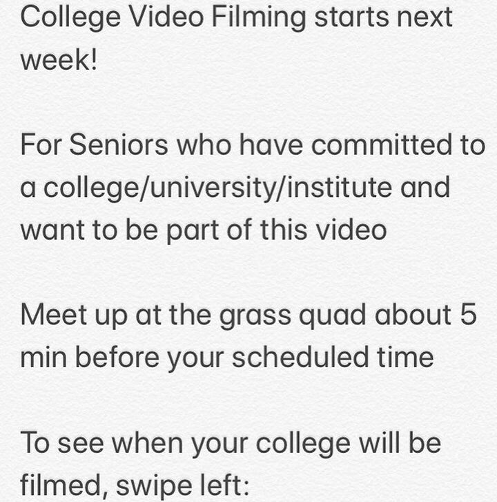 franklinco18's tweet photo. COLLEGE VIDEO FILMING STARTS TOMORROW! If you’d like to share which college you plan on attending next yr, come at the designated time for your college!

Contact @/princess_murasaki on IG for more info. https://t.co/tO180vFlL8