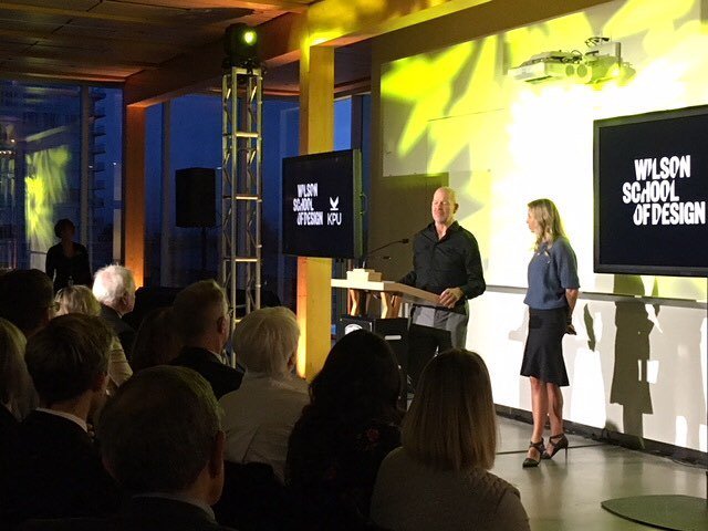 KwantlenU's tweet photo. Chip and Shannon Wilson at the @wilsondesignkpu Grand Opening this evening! https://t.co/DzOA7rlP0m https://t.co/1rkD8nYu8O