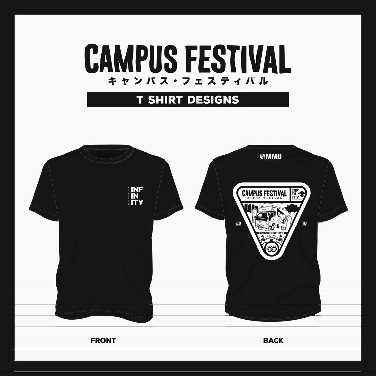 Voices_Debate's tweet photo. Campus Festival 18's shirt is here! Join the fray and get hyped for MMU biggest festival! Pre-order now as they are limited! #CampusFestival18 #CFinfinity Do contact Mardhiyah - 0134773901 for purchase! https://t.co/wogsJp5xdK