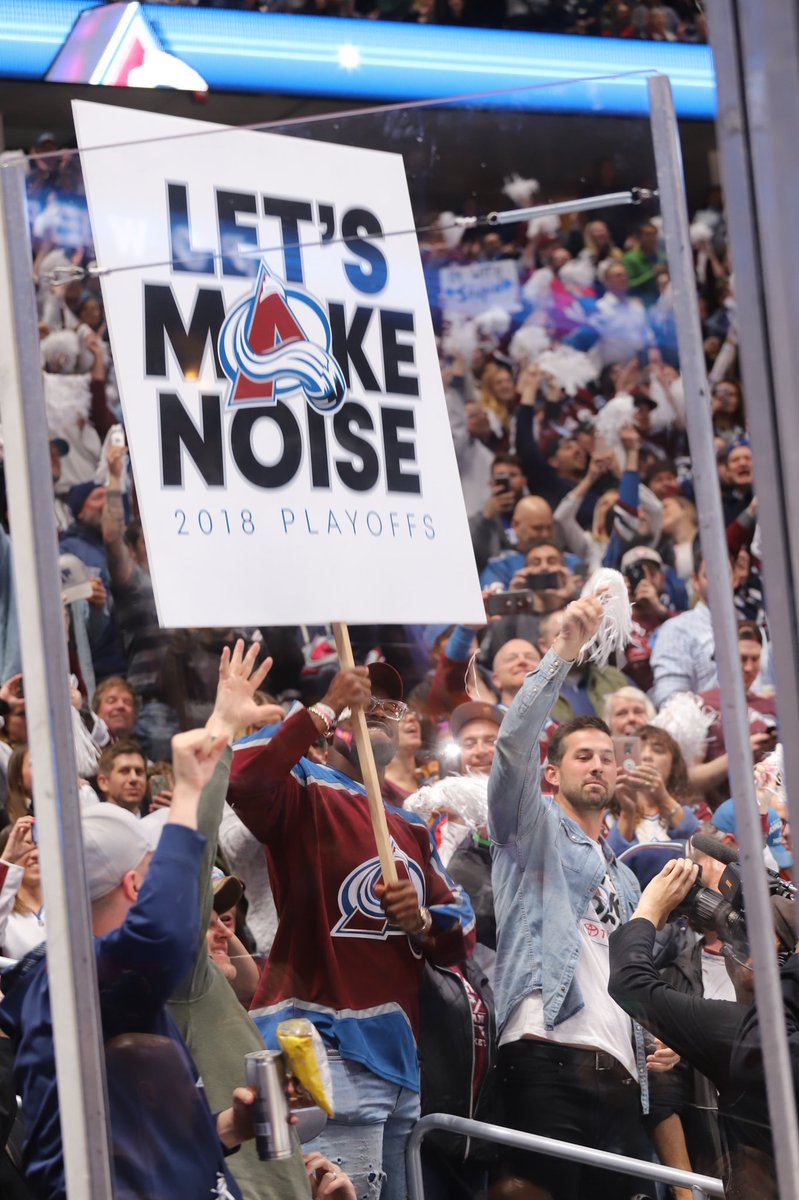 Avalanche's tweet photo. When Von Miller tells you to make some noise, YOU GET LOUUUD!!

#GoAvsGo https://t.co/1hgpd8LKa3