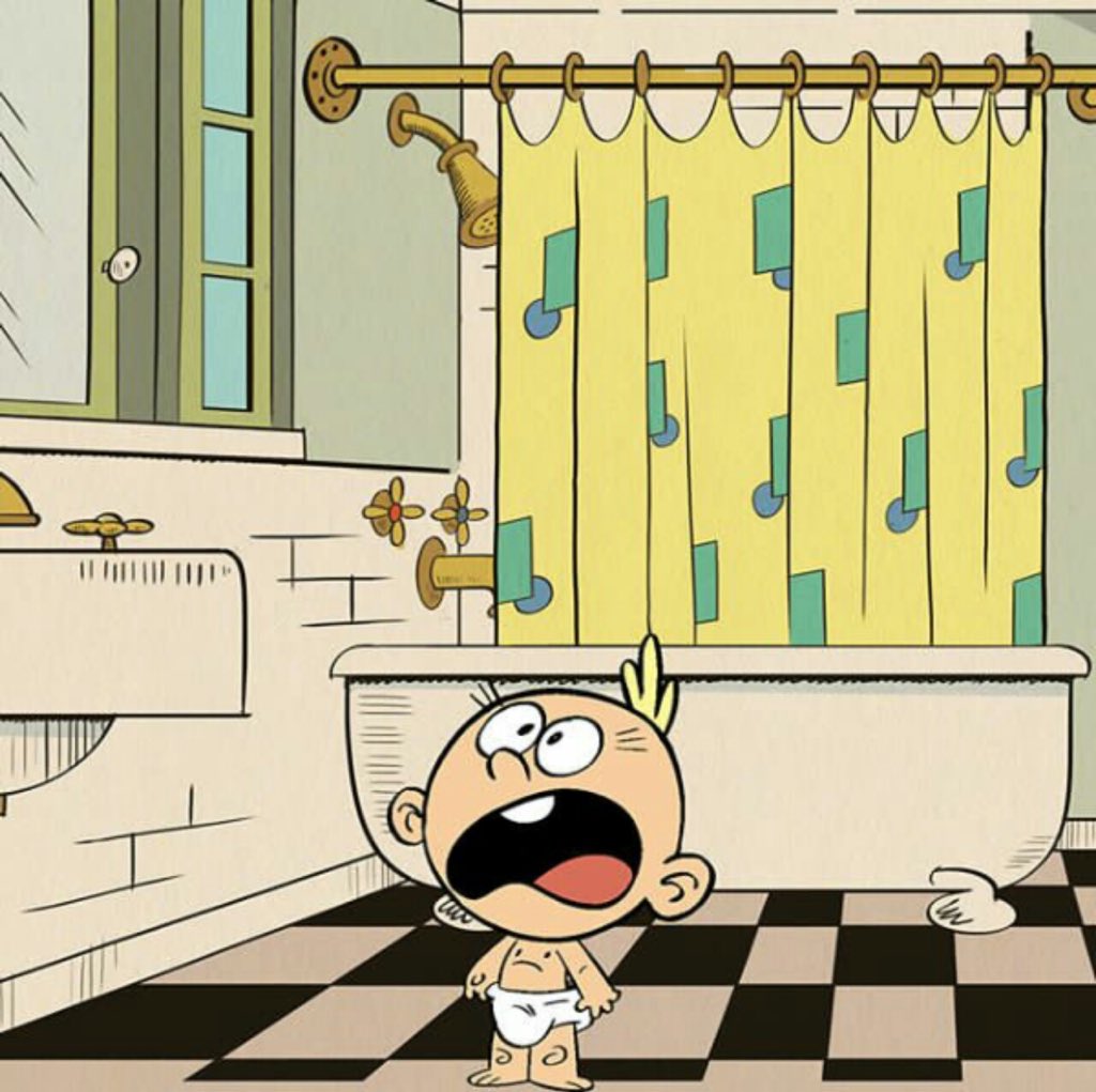 Scrub and dry your hair! And Lily wears nothing but her diaper. #NationalPajamaDay #TheLoudHouse