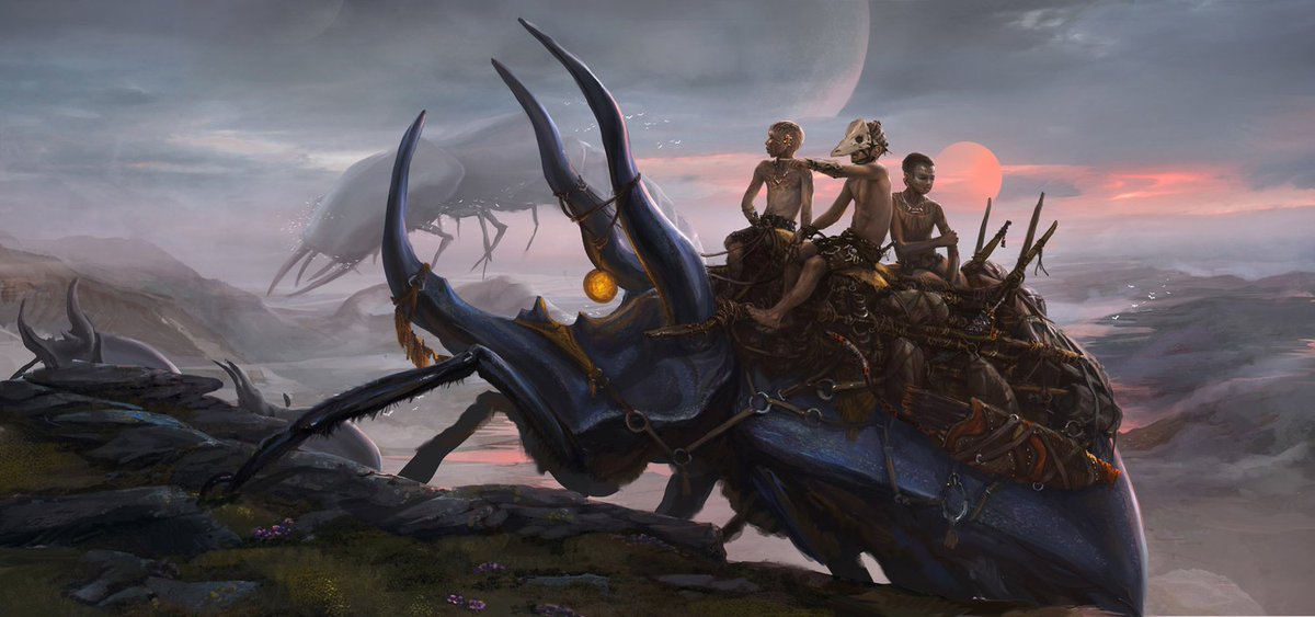 Geekscape of the Day on Twitter: "The Children of Clan Borboga Artist:  Alexander Nanitchkov Visit: https://t.co/P6gSKIe0Vf #fantasy #scifi #alien  #world #magic #giant #insect #children #warriors #gsotd2018 See over 1400  fully sourced images: