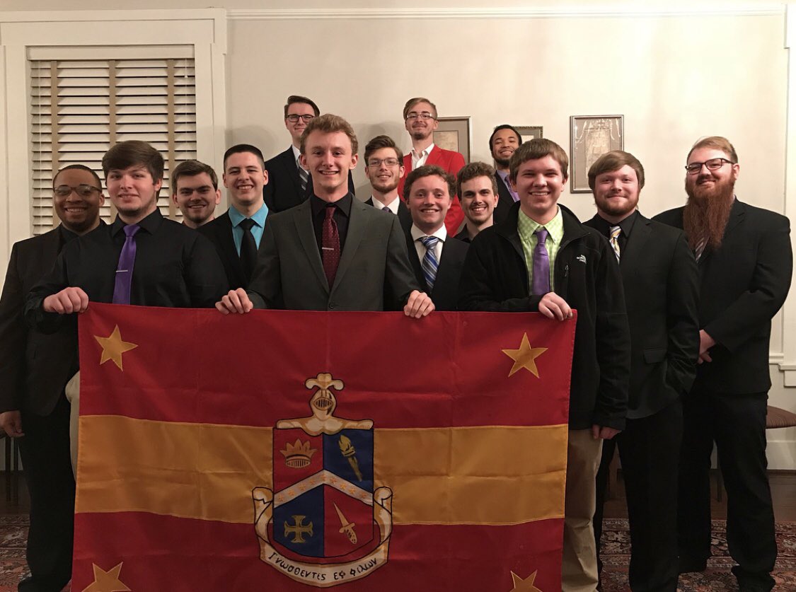 AlphaDeltaGamma's tweet photo. Welcome to the Brotherhood gents! Congrats to Alpha Eta on crossing three outstanding men! https://t.co/U08ThWW7Er