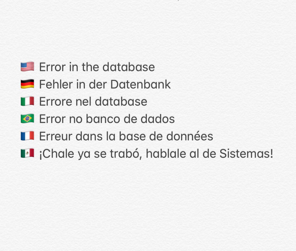bitrojomx's tweet photo. 😅😂📲💻 #bitRojo 🔴 #cfdi #html5 #webdeveloper #coding #ui #ux #jquery #programming #js #nodejs #mysql #sqlserver #mongodb https://t.co/z0KBL0i36j