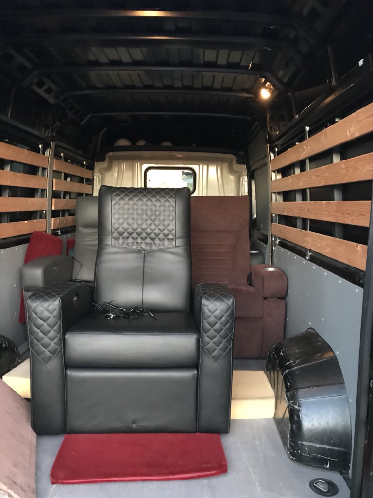 inevaCinema's tweet photo. The van is loaded and we are ready to go to south France to our friends #gtpartners #Makewowthestandard #beautyisunderrated #viplounges https://t.co/rVw9NtNtgZ