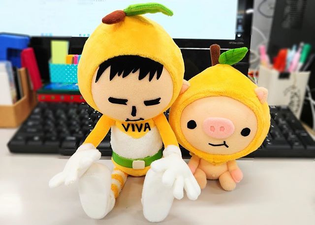 Ncc長崎文化放送 きょうのpちゃん まめたと長座体前屈対決 惨敗 どんぐりの背比べ ゆるキャラ マスコット キャラクター マスコットキャラクター ごろまめ まめた Pちゃん 豚 Pig ぬいぐるみ ぬいぐるみ撮り隊 日常 長崎