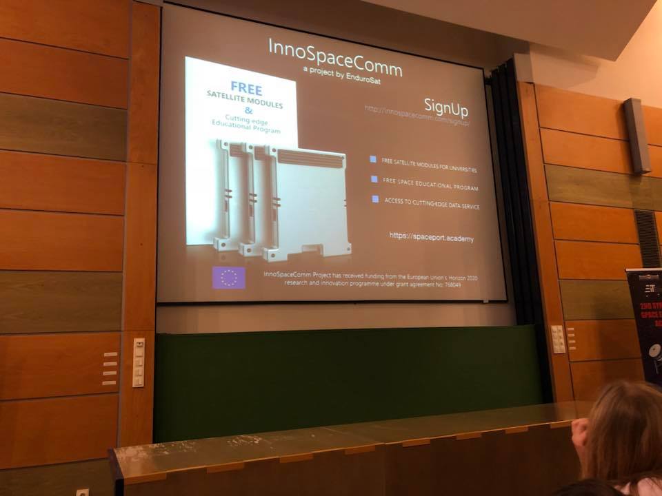 EnduroSat's tweet photo. Free Space Demo Module initiative of #InnoSpaceComm project was presented at the 2nd Symposium on Space Educational Activities #ssea2018 #space #satellite #rocketscience #science #tech #CubeSat
Find out more:
https://t.co/RTATYLZytS https://t.co/ocPORi2iQF
