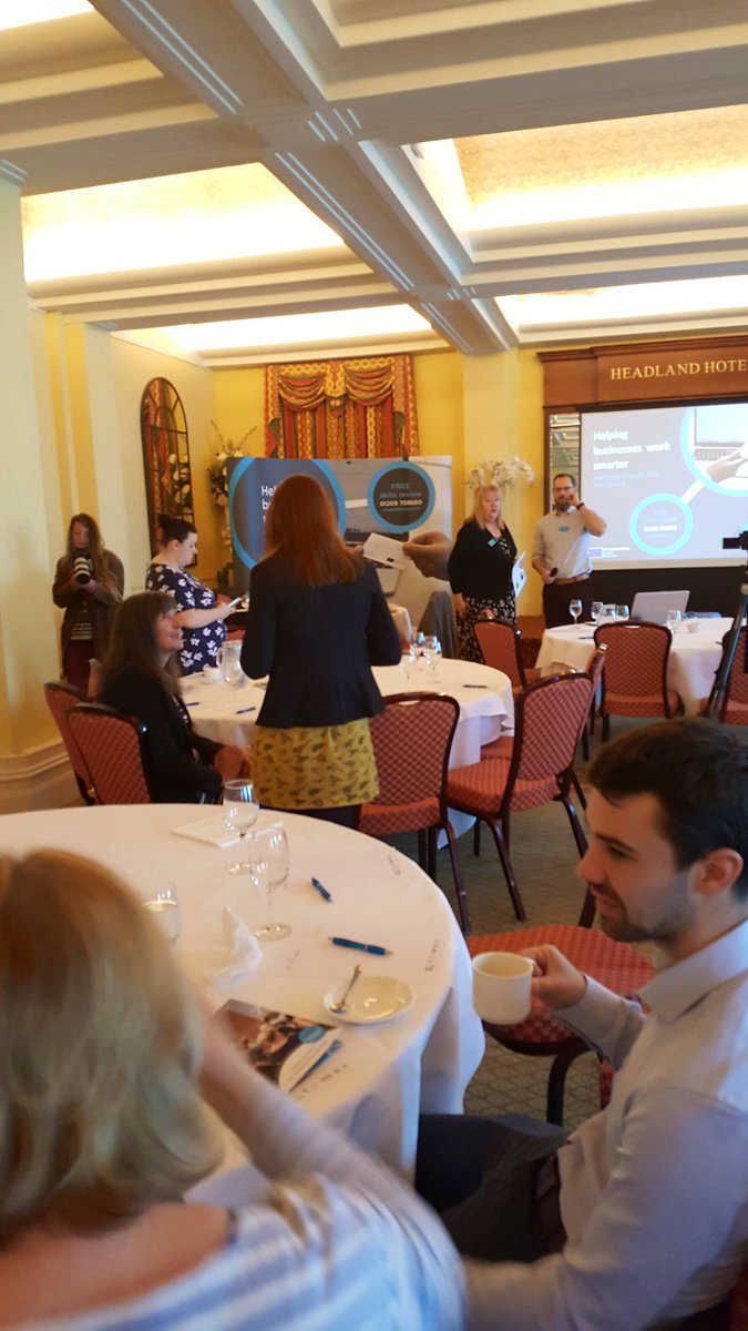 cornwallchamber's tweet photo. @growthskillshub #GetSkillsCornwall kicking off with presentations from @trevorleemedia @8_wire @SapienceHR and Corbeau Consulting giving top tips and advice to boost your business #CornwallBusinessWeek18 https://t.co/v1eNbF7g8D