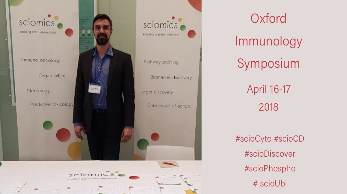 sciomics's tweet photo. Profiling of the immune response by a parallel analysis of 126 cell surface markers and 54 cytokines / chemokines - learn more about this protein profiling service at the Oxford Immunology Symposium
#immunesystem #scioCD #proteinprofiling
https://t.co/ucVbLXoi5Q https://t.co/wZ2RlPiJVC