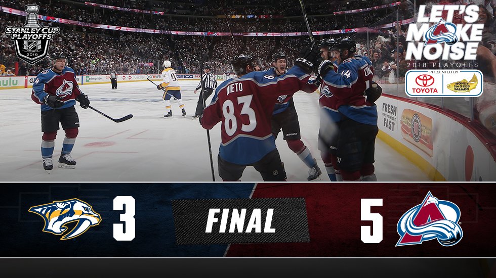 Avalanche's tweet image. HUGE HOME WIN

#StanleyCup #GoAvsGo