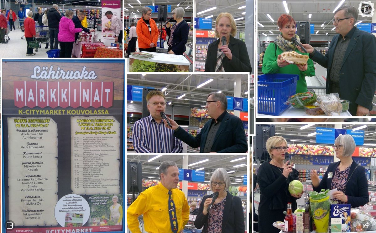 KoskiGroup's tweet photo. Kouvolan K-#Citymarket täyttyi asiakkaista kun #lähiruoka oli teemana. Tuottajat kertoivat tuotteista ja maistiaisia oli tarjolla. https://t.co/eBYM1vKdN7