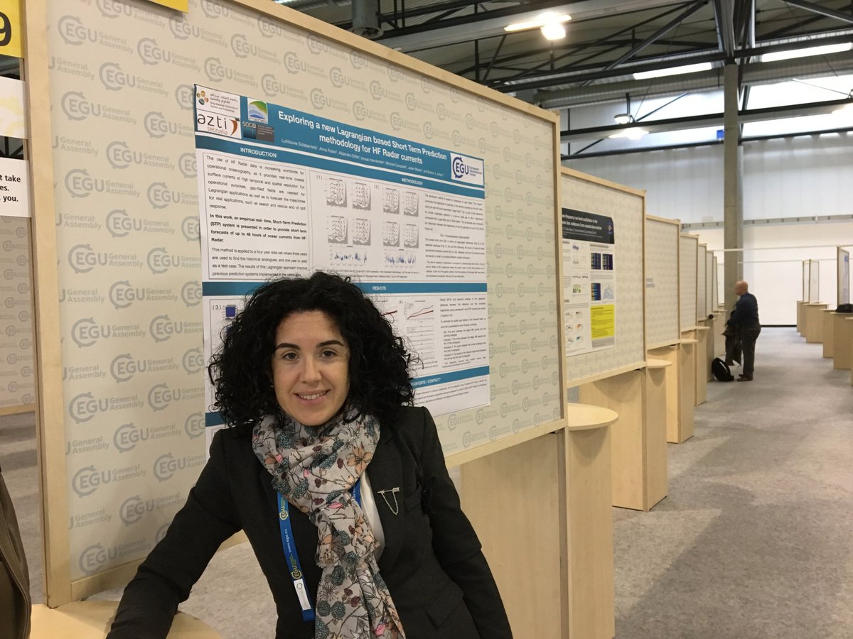 11,128 posters - only one from a #KAUST scientist on new methods for #HFRadar. Dr. Lohitzune Solabarietta presents at #EGU18 in Vienna.