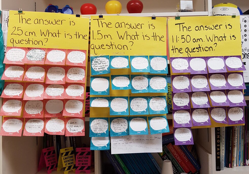 Open-ended questions are a great way to encourage creative thinking and practice math skills➗✖️ Very entertaining to see what the students come up with! 💡💫 #ACUedu_p