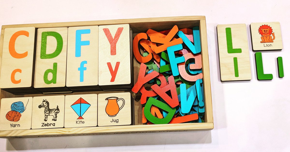 skillofuntoys's tweet photo. Alphabet Learning Set with 26 wooden tiles with uppercase &amp; lowercase alphabets, wooden cutout alphabets in uppercase &amp; lowercase, &amp; 26 tiles with characters! One set, so much learning! #woodentoys #earlylearning #ecofriendly #languagedevelopment #skillofun #Sustainable https://t.co/rm35xsWNb7