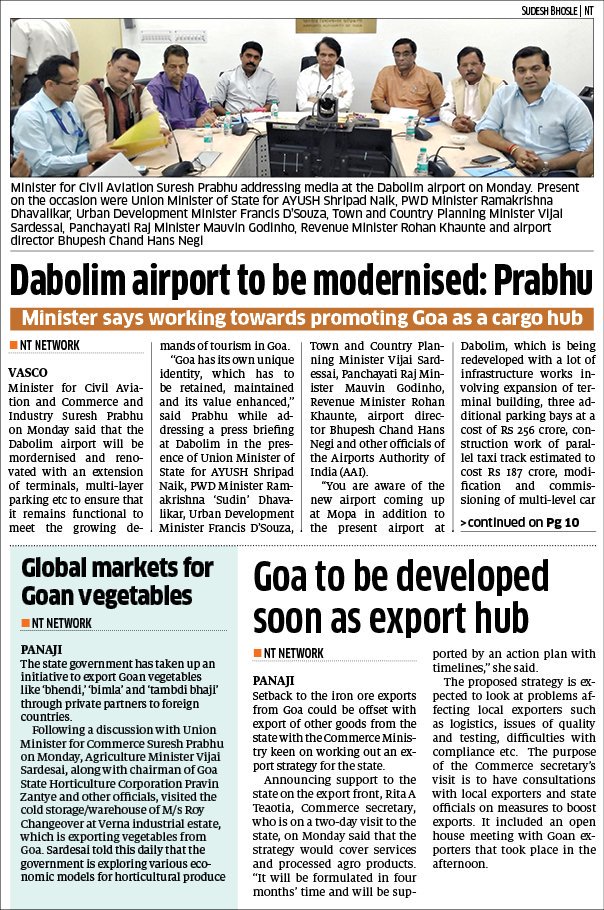 durgadasskamat's tweet photo. Goan Vegetables to get into #Global Markets soon. Dabolim airport to be modernised & developed into #CargoHub which would help #BrandGoa to reach into International Markets. Kudos to GF President & Agri Min @VijaiSardesai . @Goaforwardparty walks the talk. #FarmersForward https://t.co/6UTiK0I6js