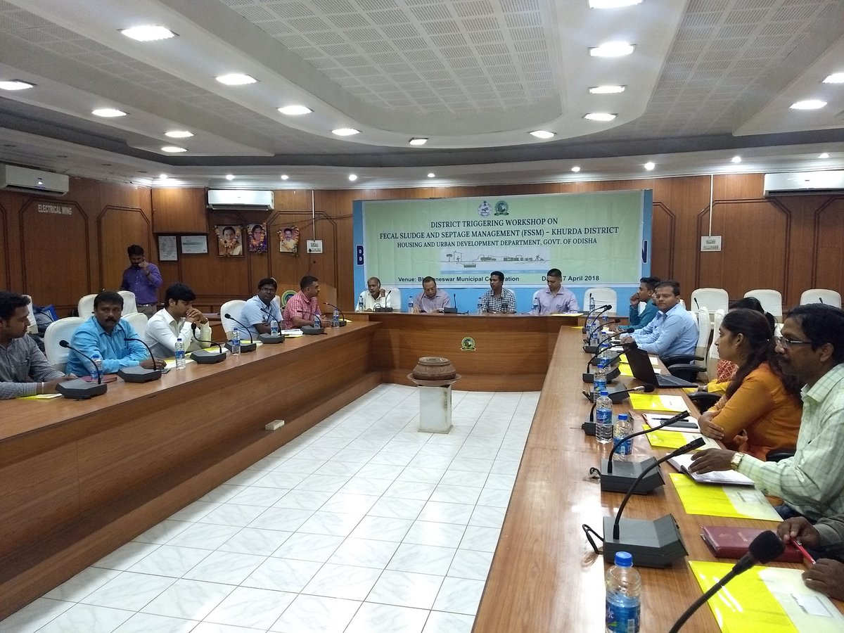 bmcbbsr's tweet photo. A district level #triggeringworkshop on Fecal Sludge and Septage Management #FSSM for Khurda District is being held at BMC office, #Bhubaneswar 
@HUDDeptOdisha https://t.co/7COePiSmWy
