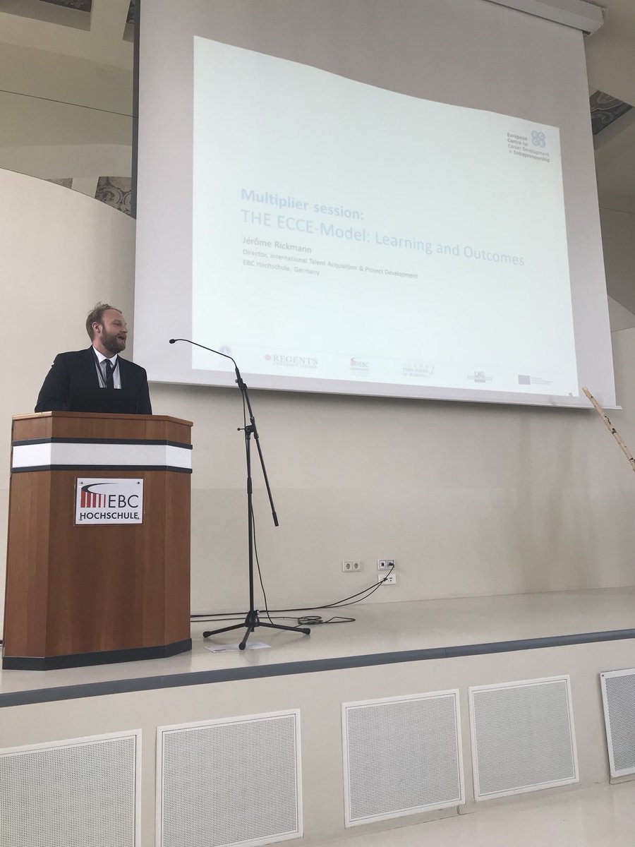 PerezEncinas_A's tweet photo. The project leader on stage! 🔥🔥 European Centre for Career Development + Entrepreneurship (ECCE) https://t.co/oHqx9lA5U7 
Proud to be part of the team! @ECCE_Team @JeromeRickmann https://t.co/2KG7thu1t6