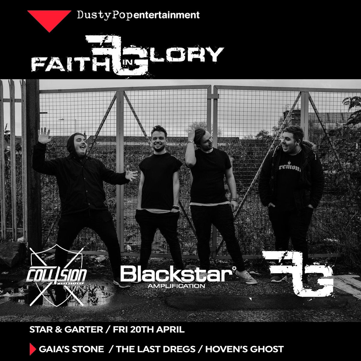 We can't wait for our first Manchester gig supporting <a href="/FaithInGlory1/">Faith in Glory</a> at the Star and Garter on the 20th April! Tickets are £7, not one to be missed! Thank you to <a href="/DustyPopUK/">Dusty Pop Entertainment</a> for having us on the bill! #starandgarter #Manchester  pic.x.com/0XsTTV6rSl pic.x.com/c9XJOL2yZh
