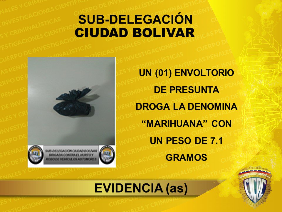 CICPC Estado Bolívar (@cicpc_bolivar) on Twitter photo 
