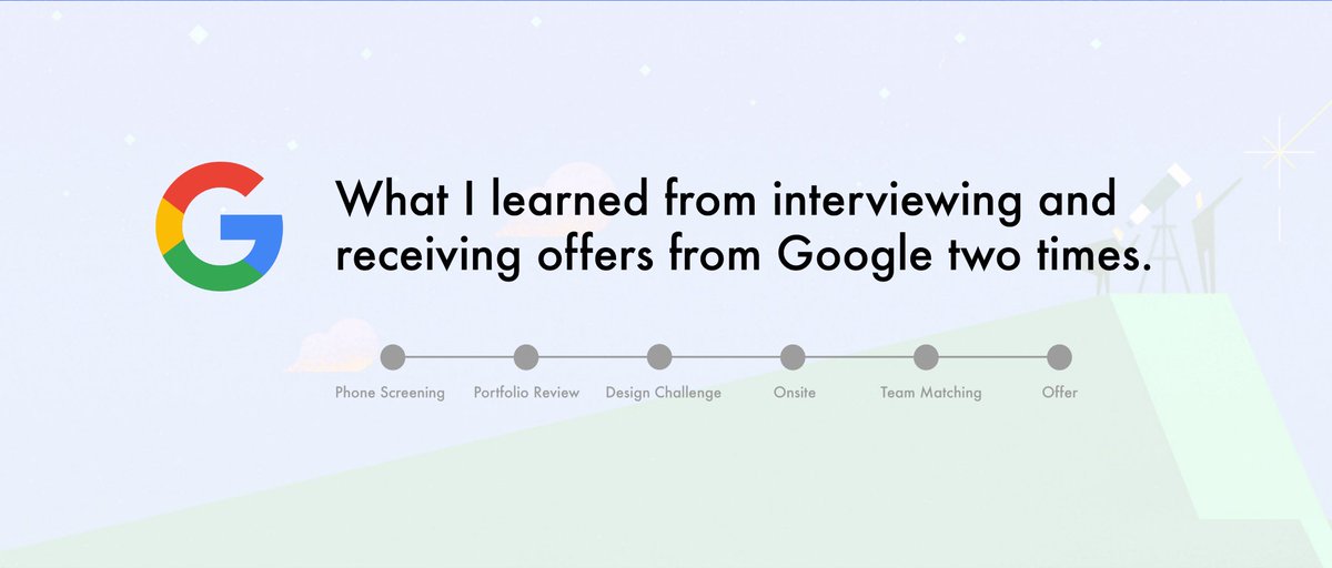 What I learned From Interviewing and Receiving Offers from Google Two Times.
preadr.com/l/5ac51bd786c4…
<a href="/Google/">Google</a> 

#Recruit #siliconvalley #google #uxdesign #design #jobs #companies