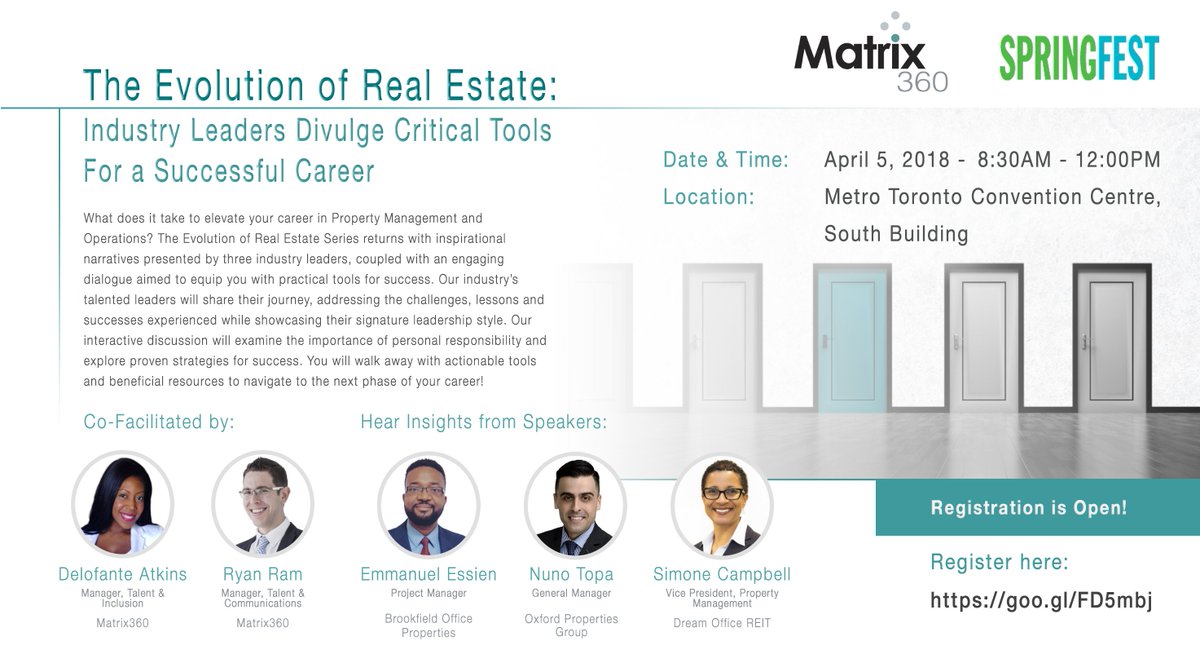 Matrix_360inc's tweet photo. The Evolution of Real Estate Series continues this morning! A Conversation that will teach and inspire you to elevate your journey. #realestate #EvolutionRE @reicnational @ULIToronto @salimarawji https://t.co/4KzeE4XrYt
