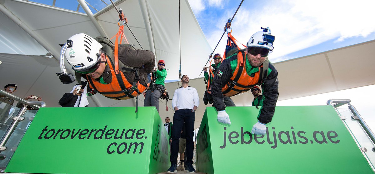 MyOasisLiving's tweet photo. #Thrill-seekers, rejoice! Everything you need to know about the world's largest #zipline in Ras Al Khaima: https://t.co/bxZ6hsVCHA #JebelJais #adrenaline #extremesport #UAE #GuinnessWorldRecords @toroverde_uae https://t.co/4wOgoq6FBA