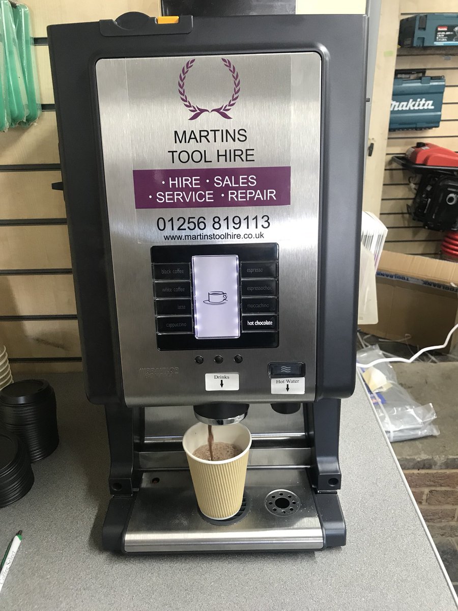 BJCGroup's tweet photo. @martinstoolhire invite you to Basingstoke’s best independent hire shop for a posh coffee! Just £1 for a proper cup so swerve costa and come along for a coffee and a cutter! #onestopshop #basingstokebuilders https://t.co/SZobzHKhQ9
