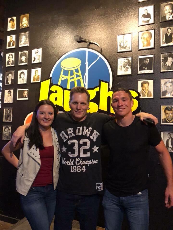 MMARoasted's tweet photo. Loved seeing Team Alpha Male at my show tonight. @ConnieElkins14 and @Adam_Corrigan and @LeslieSmith_GF killed it. Thanks again for the support. #TAM4Life https://t.co/vBTvHG6HRe