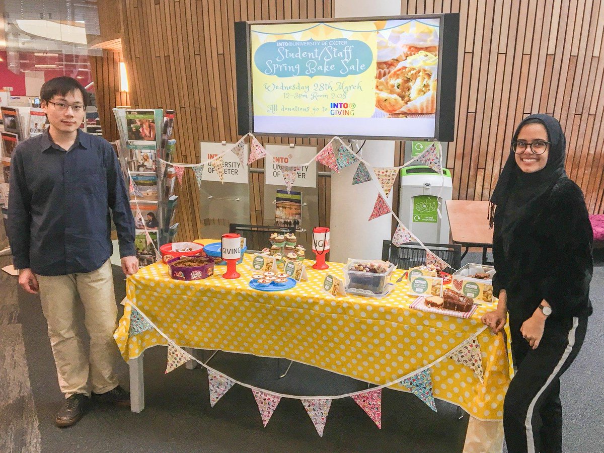 INTOStudy's tweet photo. #TBT to last week's Spring bake sale @INTO_Exeter.
They helped raise money for our #INTOfriends @INTOGiving, to support children's education across the world.
Well done to the bakers and the sellers for the successful event!
#INTOStudy #INTOExeter #cakes https://t.co/8xVOMys2UK