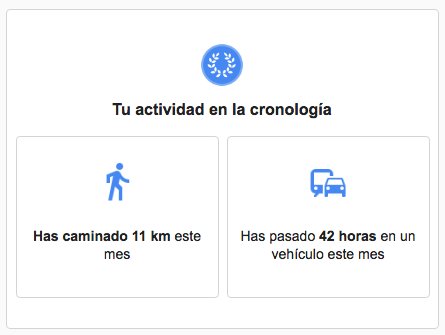 EstebanLanzani's tweet image. Me llegó el resumen de mi actividad del mes pasado a través de las herramienta de #Google. Debería caminar más, andar menos en auto, je!