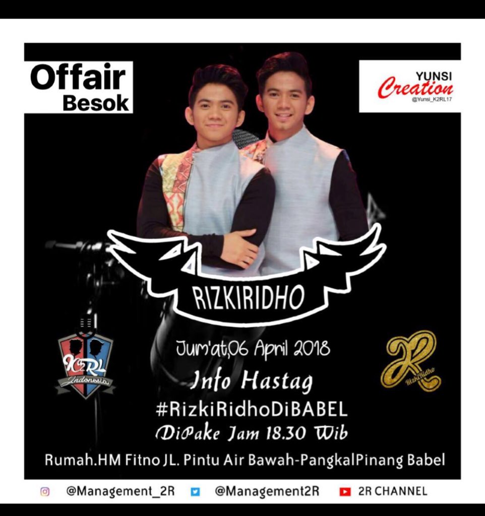 Info hastg <a href="/DA2_Rizki/">Rizki 2{R} Real</a> <a href="/DA2_Ridho/">Ridho 2{R}</a>
OFFAIR di Pangkal Pinang  BANGKABELITUNG
ini Hastgnya #RizkiRidhoDiBABEL
Dpke  Jam 18.30 Wib Besok yahh Guyss...See you Guyss🤘🙏🤸🏽‍♂️
