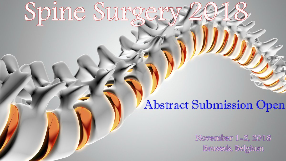 Spinesurger2018's tweet photo. #ICSS 2018 Abstract Submission opens today onwards
The #SpinalSurgeons, #OrthopedicsSurgeons, and the people interested to join the event can submit their #researchpapers online at:https://t.co/PJpcrjqKow https://t.co/tRb1z2GTyE