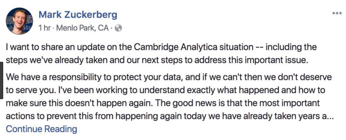 DayaniDominece's tweet photo. This is scary but I commend this guy for saying sorry... 
https://t.co/YbYjFr8M5F
#facebookdatascandal #marksayssorry #becarefulwithourdata #socialmediabuzz https://t.co/IKbwDVfdBZ