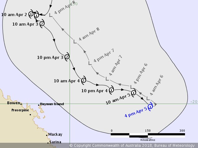 ABCemergency's tweet photo. 🌀 Tropical #CycloneIris is no longer having any significant impact on the #Queensland coast or islands.

It remains a category 1 cyclone, but should weaken tonight. https://t.co/NFrsDeTwtL https://t.co/cJQbFZScZP