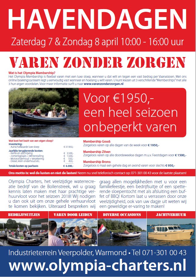 Komend  weekend zijn weer onze Haven Dagen kom gerust kijken naar onze #Jachten, #Sloepen en #Occasions