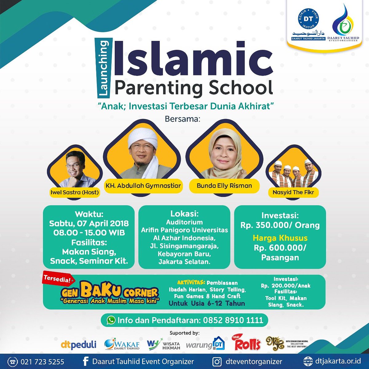 Seorang Anak adalah Amanah yang Alloh titipkan untuk orang tuanya,  dan salah satu Amalan yang tidak putus ketika kematian datang adalah doa anak yang sholeh/sholeha

Semoga Alloh karuniakan keturunan yang sholeh sholeha
***