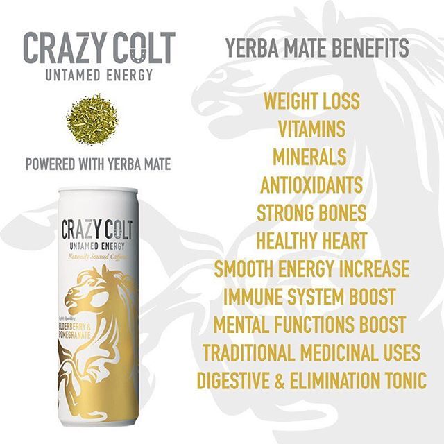 CrazyColtEnergy's tweet photo. Yerba Mate is one of the main ingredients in Crazy Colt energy drink. Check out it’s crazy benefits! #UntamedEnergy #NaturalBoost .
.
.
.
,
.
.
.
.
.
.
.
#yerbamate #yerbaeverydamnday #yerbamatebenefits #matetea #energyboost #energy #energydrink #energyj… https://t.co/skEOHGsSDg https://t.co/0hDw1GwUcc
