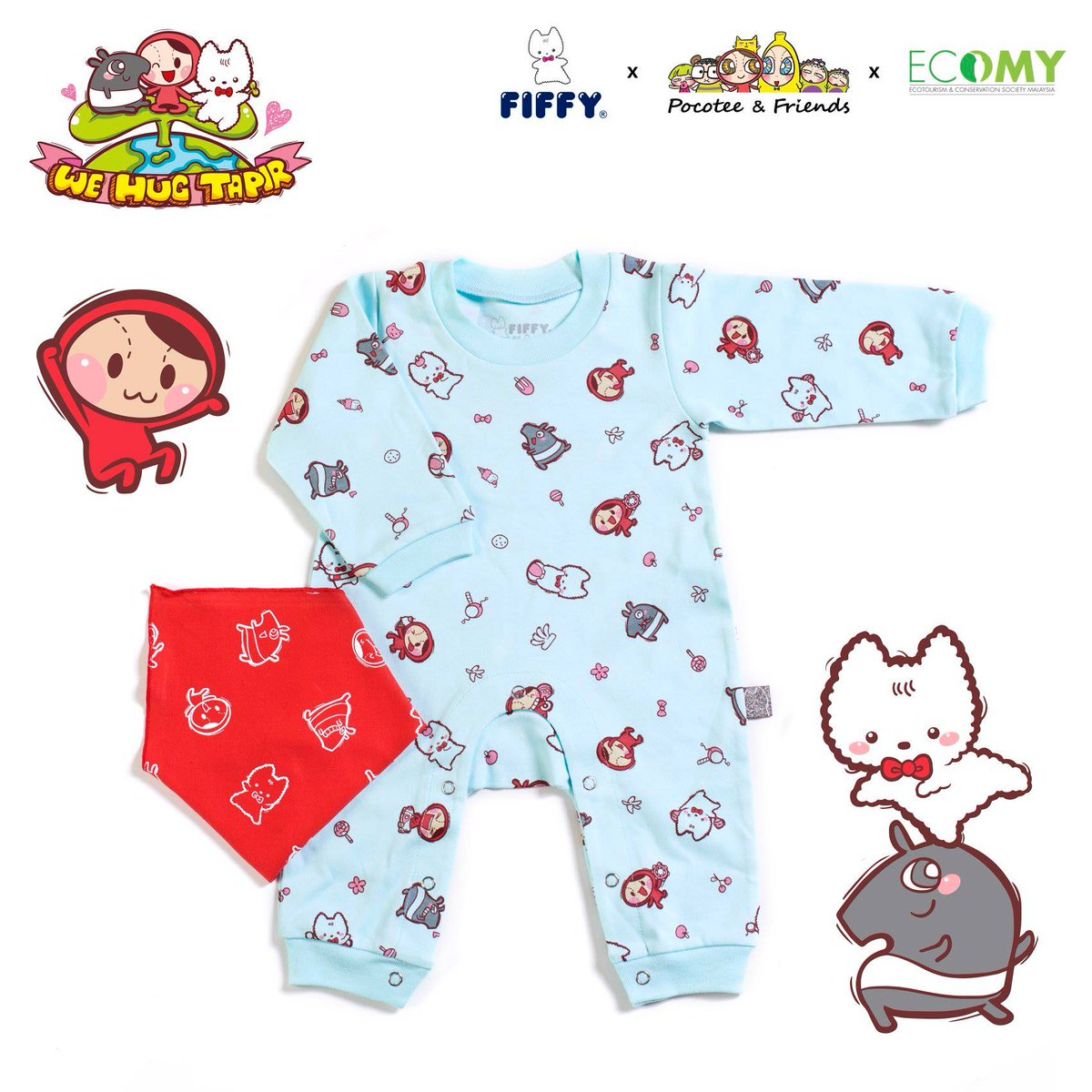 daniel_leong11's tweet photo. Fiffybaby x Pocotee &amp; Friends x Ecotourism &amp; Conservation Society Malaysia - ECOMY

We are pleased to collaborate with Fiffy Baby in conjunction to raise funds for ECOMY towards the Malayan Tapir conservation project.

#WeHugTapir #FiffyBaby #PocoteeAndFriends #ECOMY #baby #cloth https://t.co/cVSGFyVrJv
