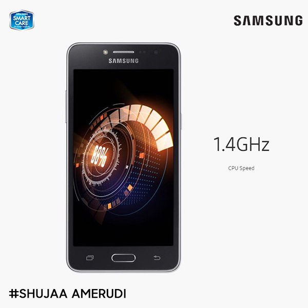 SamsungMobileTz's tweet photo. Spidi ya kasi na utendaji mahiri utapata ndani ya #GrandPrimePlus yenye prosesa ya 1.4GHz na 1.5GB RAM. Bei yake ni Tsh 295,000/- tu! #ShujaaAmerudi https://t.co/QH9ZrnOBQT