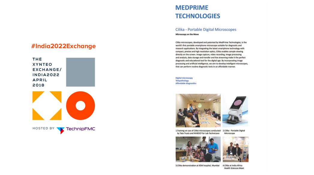 Xynteo's tweet photo. #Medprime is showcasing #Cilika at the #India2022Exchange Marketplace: the world´s first compact digital microscopy platform of its kind, #revolutionizing #microscopy through providing crystal clear #imaging with world-class #optics. https://t.co/imHcqr8OJC