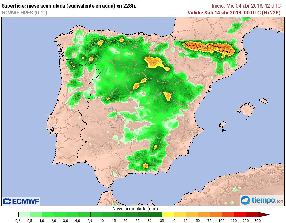 tempsdefred's tweet photo. Ostres tu, quin hivern no acaba mai, justament després que la majoria d'estacions d'esquí tanquen la temporada caurà un paqueton prop del metre de neu, pels pròxims dies tindrem 2 borrasques espectaculars, sobretot la setmana que ve que serà com un huracà #324eltemps #tempsdefred https://t.co/pAFZigu8kv