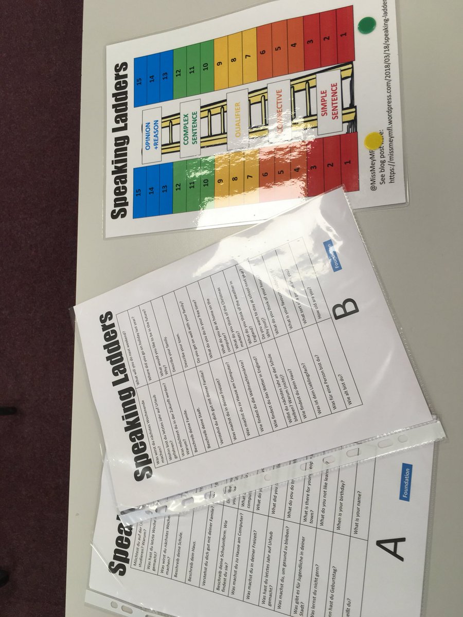 LouiseSamworth's tweet photo. All ready for a morning filled with fun revision for the speaking exam - thanks for any ideas borrowed from the awesome #mfltwitterati https://t.co/uPN8FSbfHV
