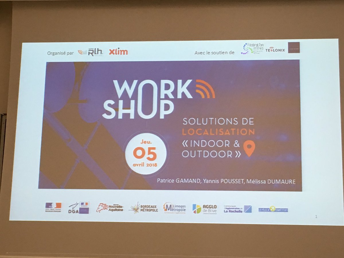 Khikoantivol's tweet photo. En place pour le Workshop sur les solutions de localisation indoor & outdoor avec @Alpha_RLH #poitiers #iot @NvelleAquitaine @InstitutXLIM @lavaurpascal #go4iot https://t.co/9A2Nj1CV12