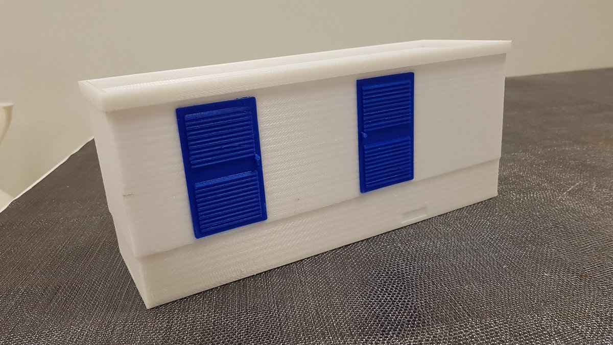 SantoPetranto's tweet photo. Maquette réalisée et imprimée en 3D par #3DFTLAB d'un poste source électrique éolien, en 3 parties distinctes pour pouvoir visualiser l'intérieur. 
#3DPRINTING #Volumic  #Maquette #Eolien #impression3d https://t.co/l7cS1Cc7PW
