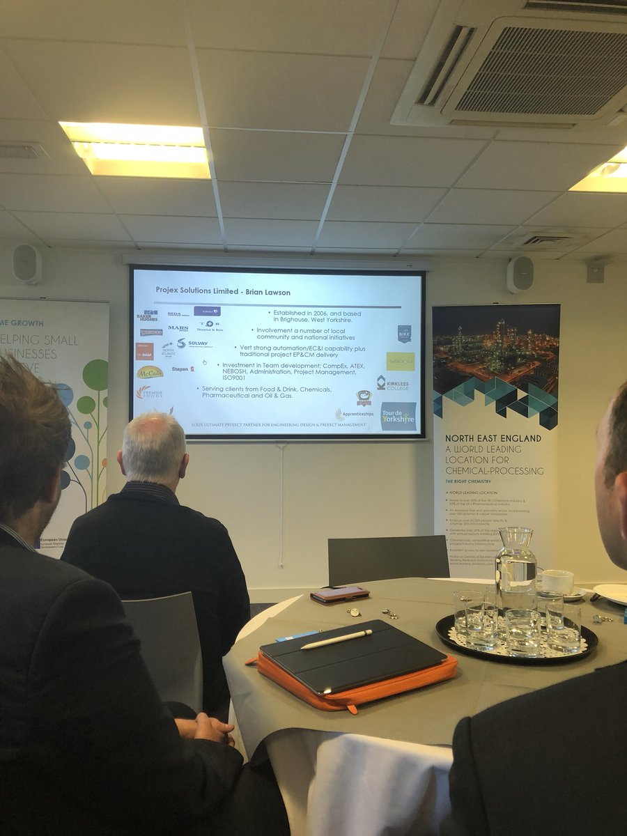 ProjexSolLtd's tweet photo. Our very own NED - Brian Lawson - talking at today’s @NEPIC_Ltd #clusterconnect #engineerinng #NorthEast https://t.co/ZTUEDkgD04