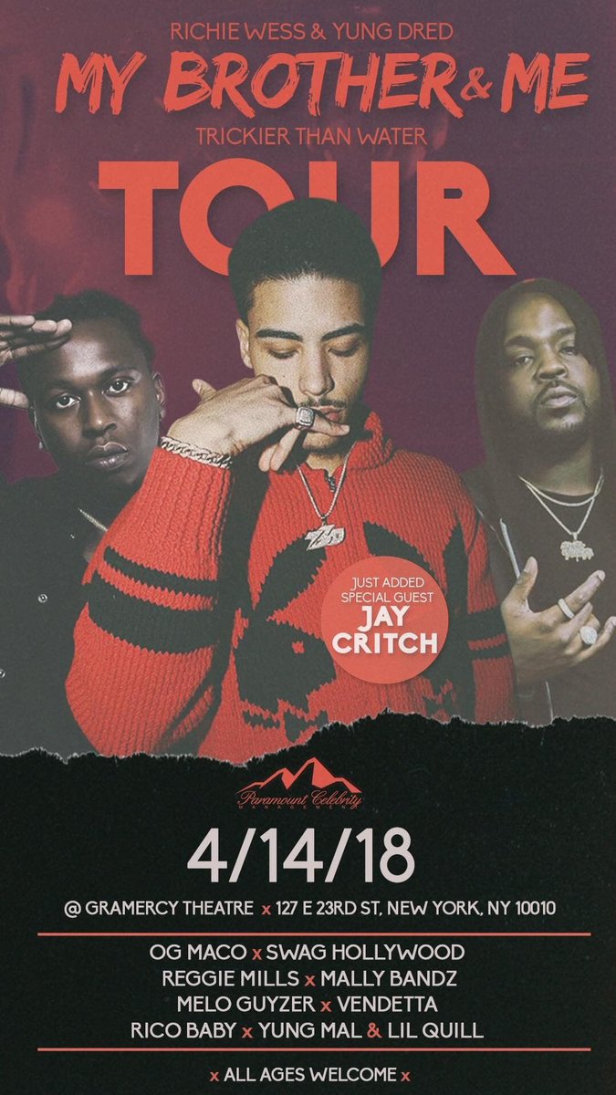 jaycritch's tweet photo. FIRST NEW YORK SHOW WITH MY BROTHERS @mallybandz @vendettatme BE HERE🌟🌟🌟 https://t.co/aIBK4net0c