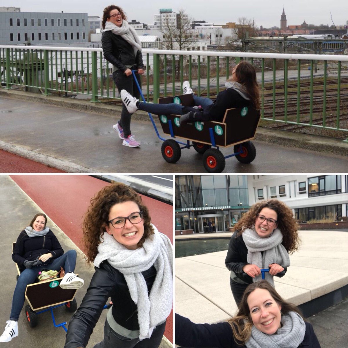 LiFaxi's tweet photo. Als je samen met je 33 weken zwangere collega dolgraag mee doet aan de #wandelnaarjewerkdag #geenbrugtever #laatsteloodjeswegenhetzwaarst #samensterk #indebolderkar #hurdewynpiet #defrieslandzorgverzekeraar https://t.co/yoluWJSTxE