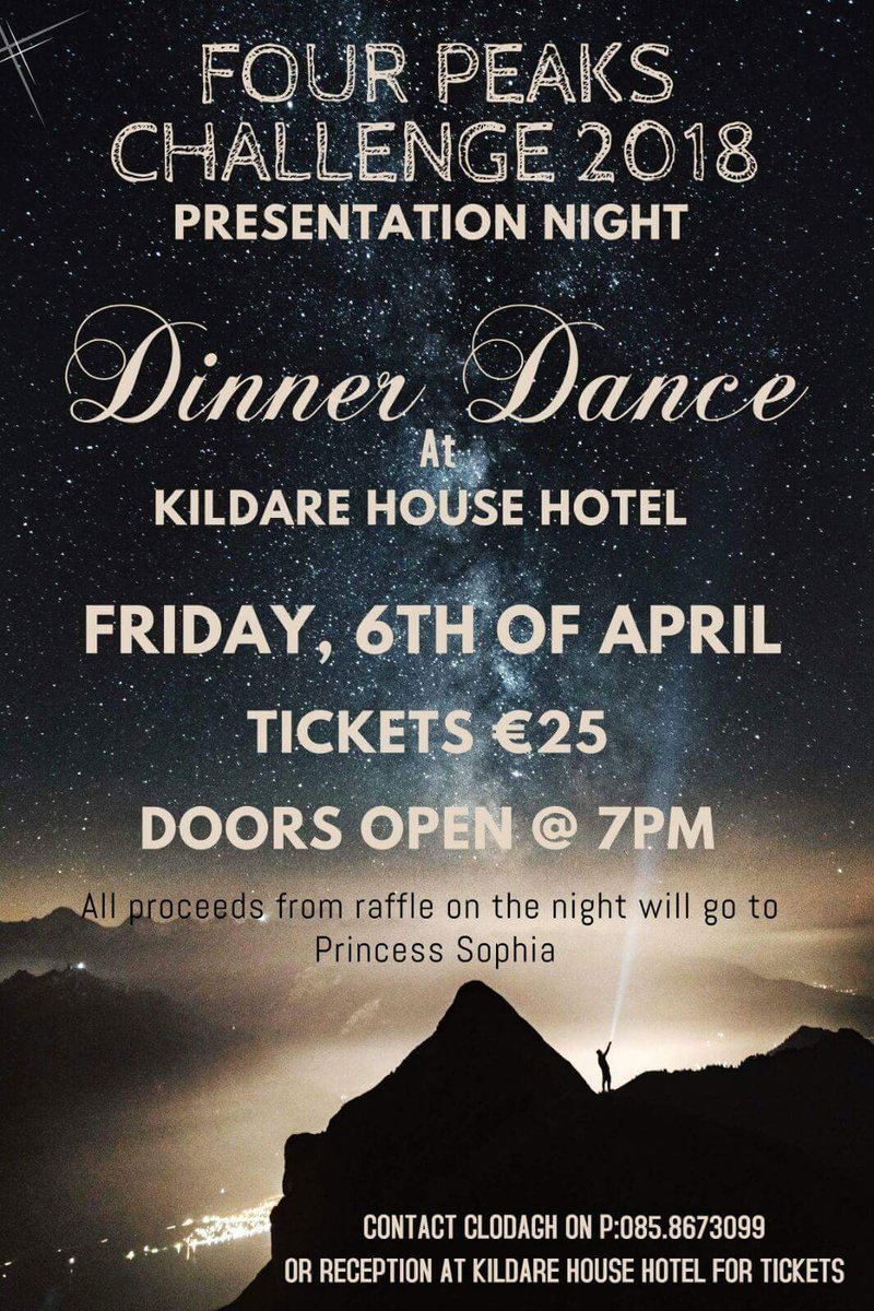fourpeak2018's tweet image. Dinner dance @KildareHouseHot celebrate end of the challenge @fourpeak2018 Presentation night to five local charities. In aid of princess Sophia fundraiser @NurneyGAA @SuncroftGFC @kfmradio @AbtKildareTown @KildareNatSport @KildareNow @IrelandAMTV3 @martinmileyjnr ❤❤❤❤
